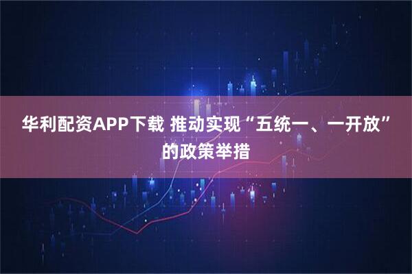 华利配资APP下载 推动实现“五统一、一开放”的政策举措