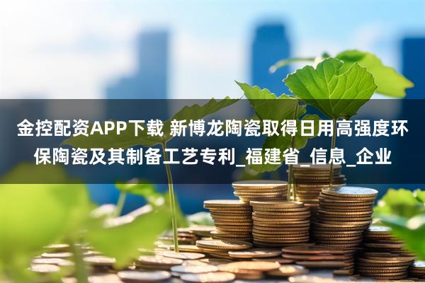 金控配资APP下载 新博龙陶瓷取得日用高强度环保陶瓷及其制备工艺专利_福建省_信息_企业